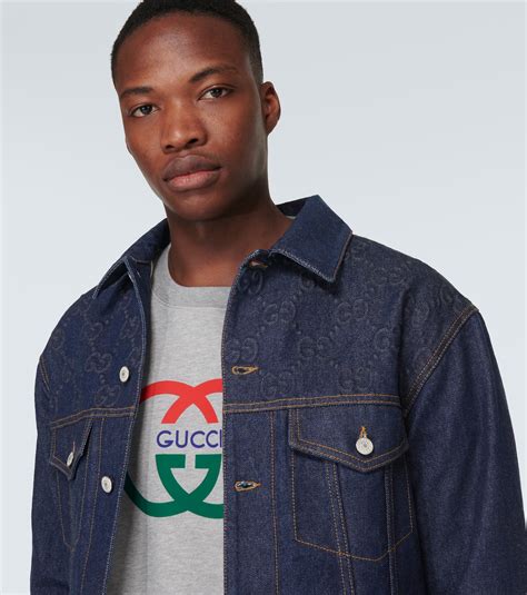 gucci ghost denim jacket|Gucci gg denim jacket.